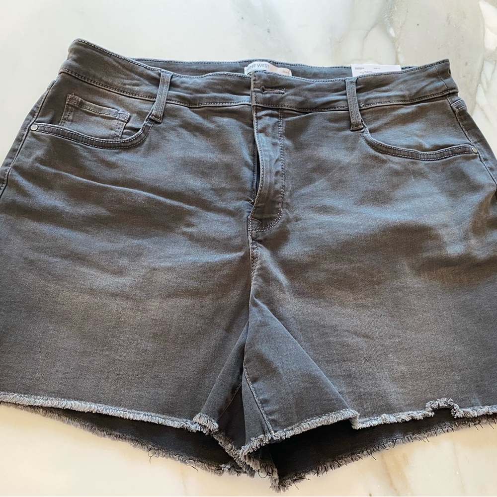 Nine West Charcoal Jean Shorts